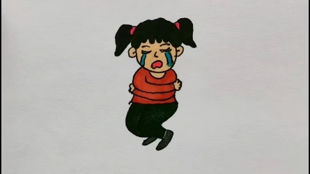 伤心的小女孩