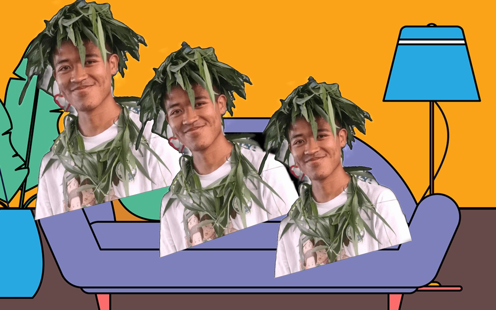 小学生送我们一人一套吉利服?