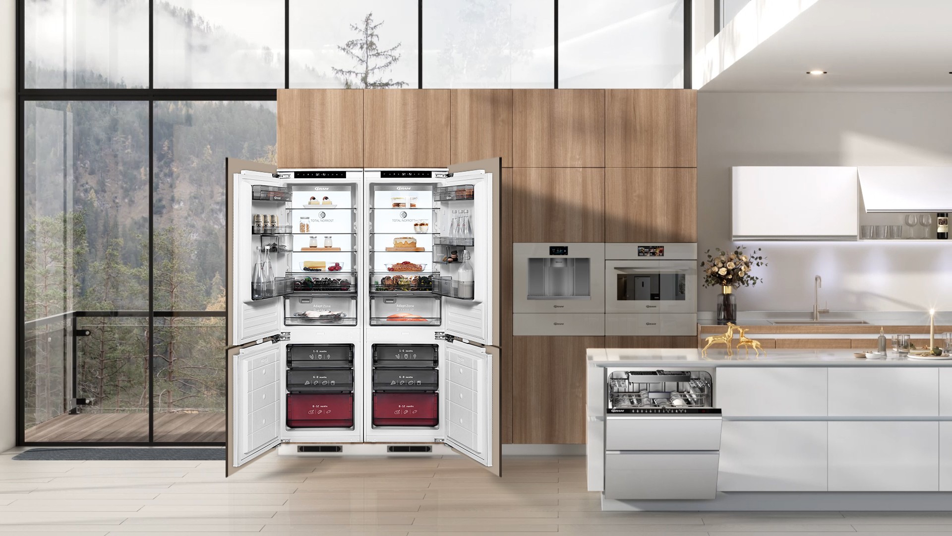 光塑愉色gram870020xs嵌入式冰箱