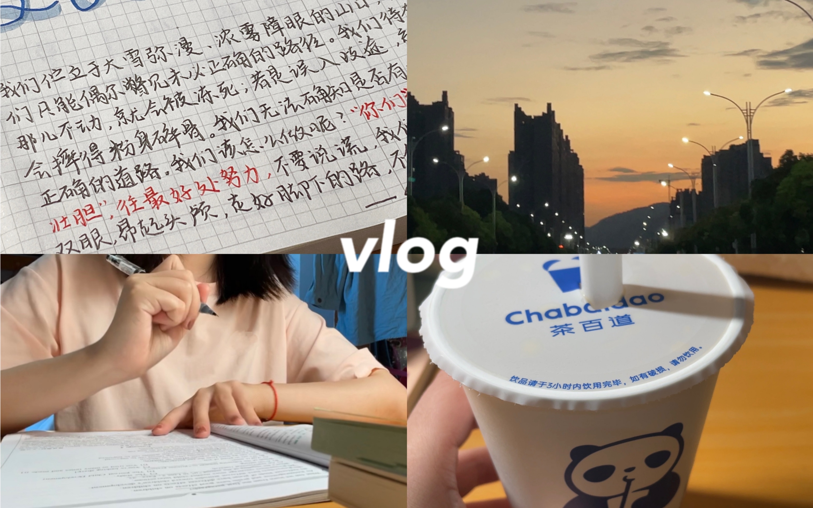 [图]vlog：开学第一周的惬意生活/慢节奏学习/《海子的诗》/《鹿川有许多粪》/口红试色/茶百道/读书/study with me