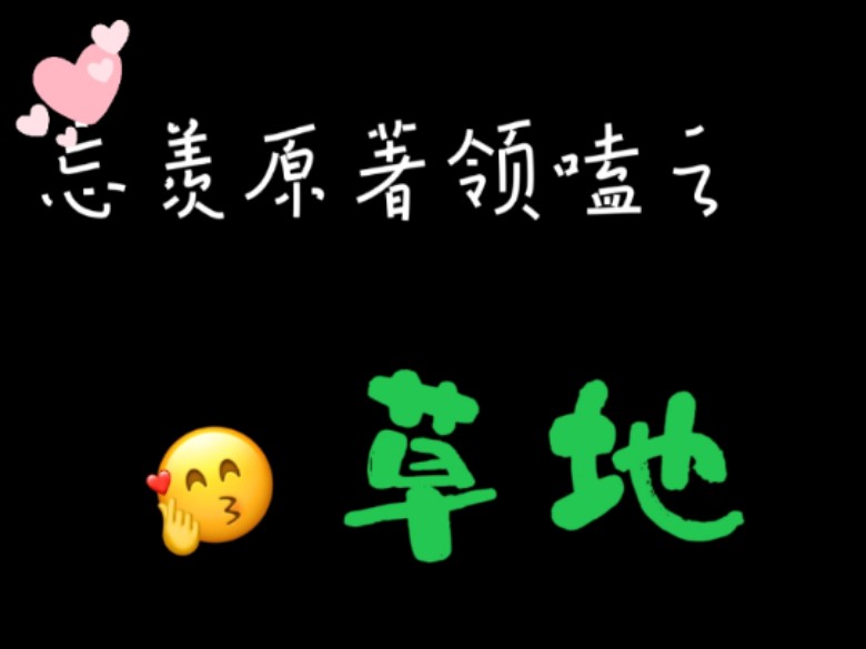 忘羡原著领嗑!小情侣的草地趴哔哩哔哩bilibili