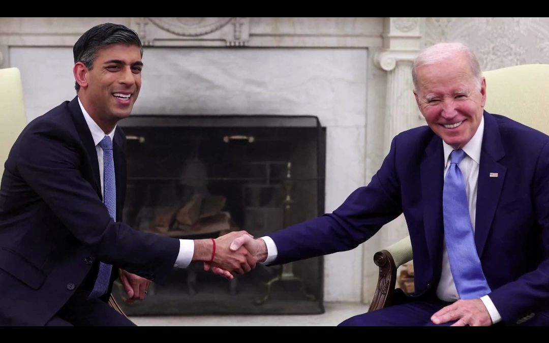 美国总统拜登和英国首相里希苏纳克签署了"大西洋宣言"