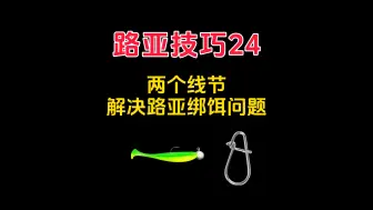 Download Video: 路亚技巧25：两个线结，解决所有路亚绑饵问题