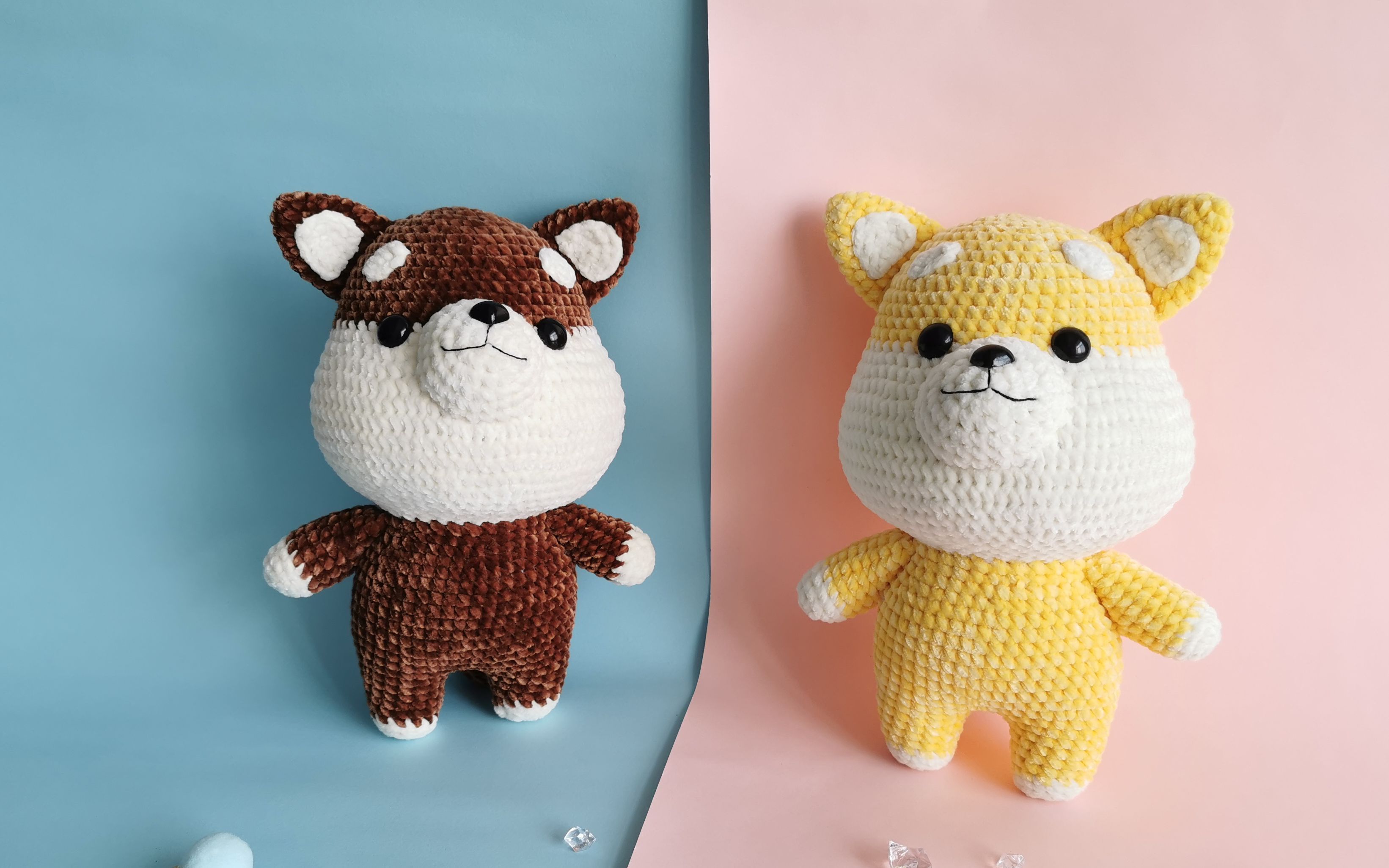 【汤小仙手作】第49集 柴犬狗狗玩偶编织教程—下 钩针毛线玩偶编织