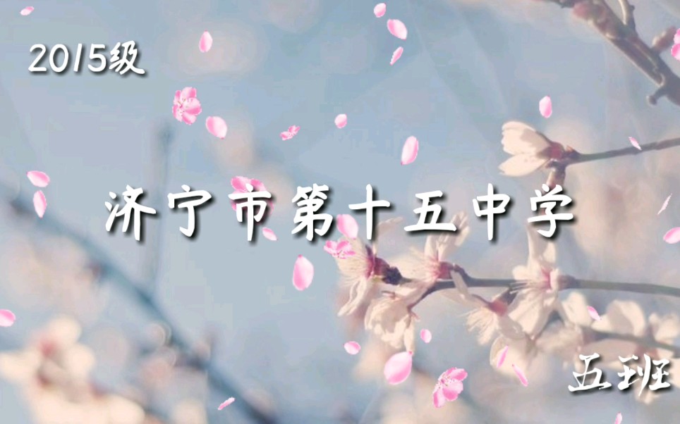 山东省济宁市第十五中学东校区2015级五班毕业纪念视频(修改正确版)哔哩哔哩bilibili