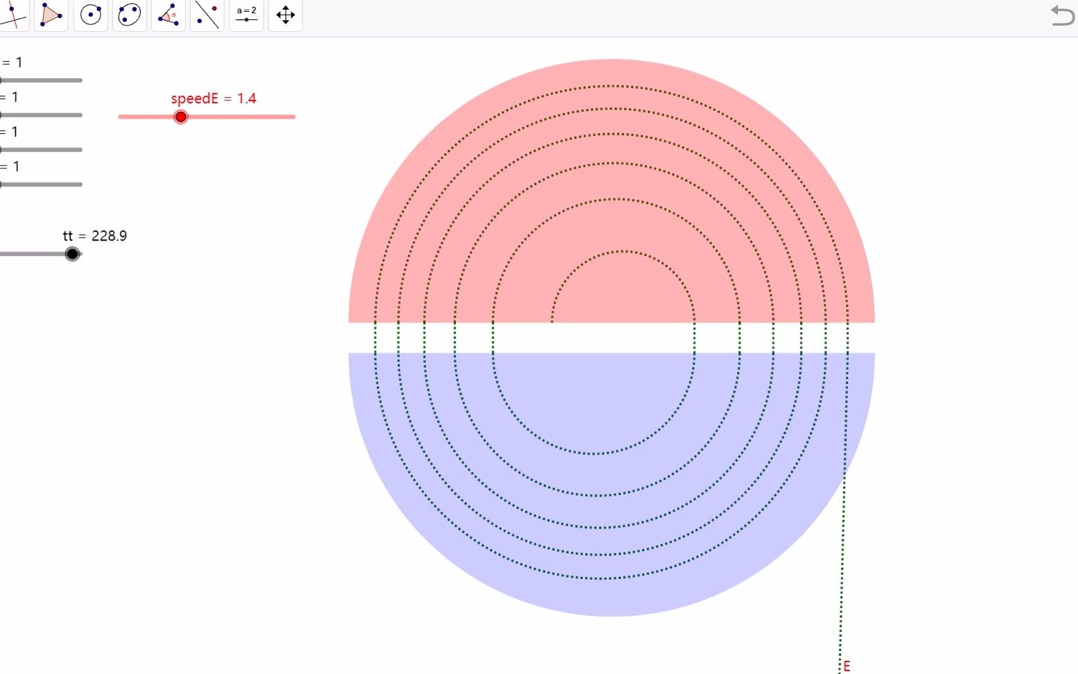 【Geogebra】回旋加速器模拟哔哩哔哩bilibili