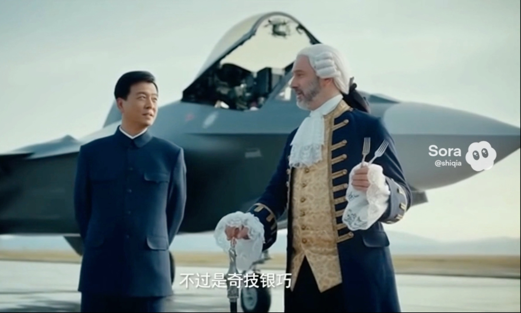 不过是奇伎淫巧，终究不如西餐刀叉摆放（sora2 生成纯娱乐）