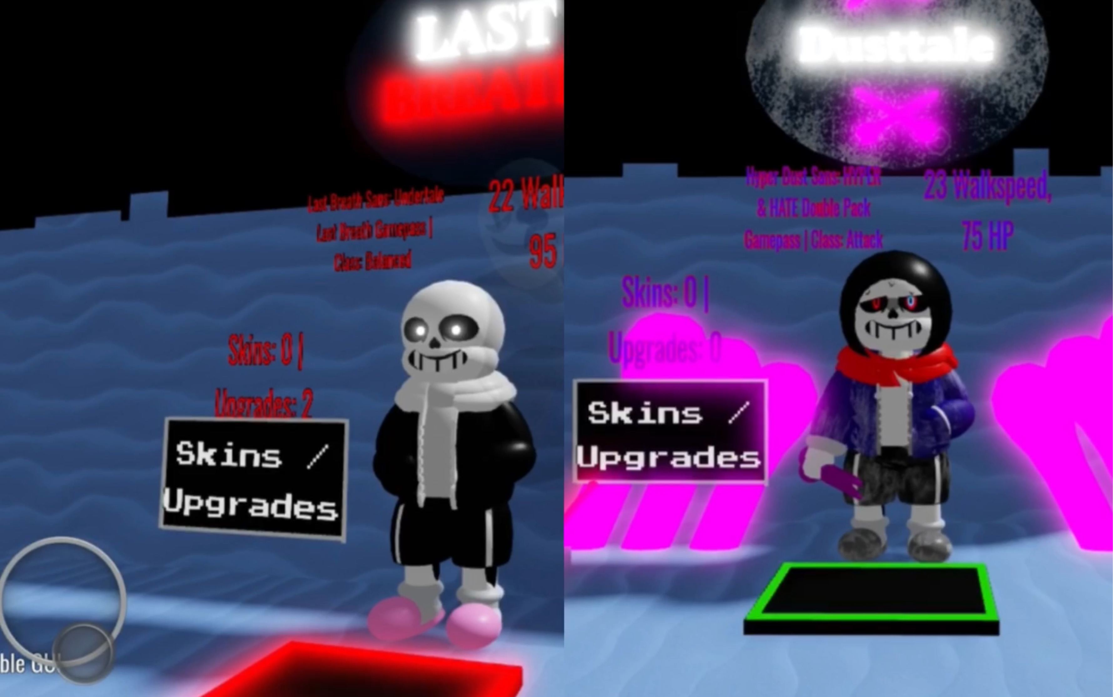 [sans vs chara][dust sans 和最后的大气层三个阶段介绍][wyj]_哔哩