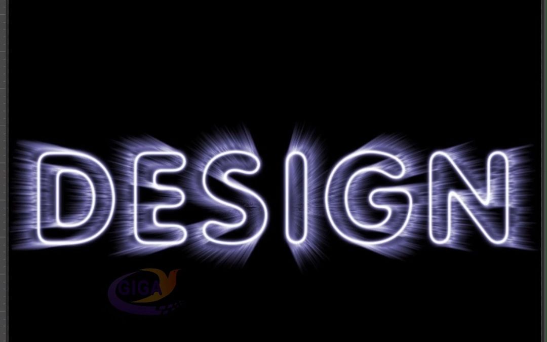 制作发散文字(滤镜-曝光过度,极坐标的应用)