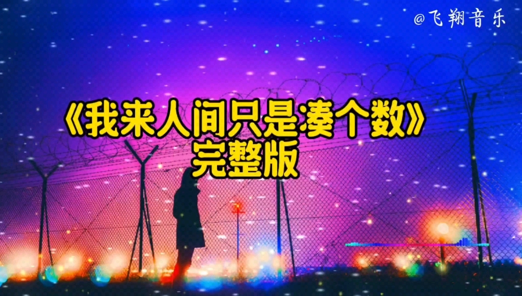 【無損音質】《我來人間只是湊個數》完整版,經典歌曲,百聽不厭.