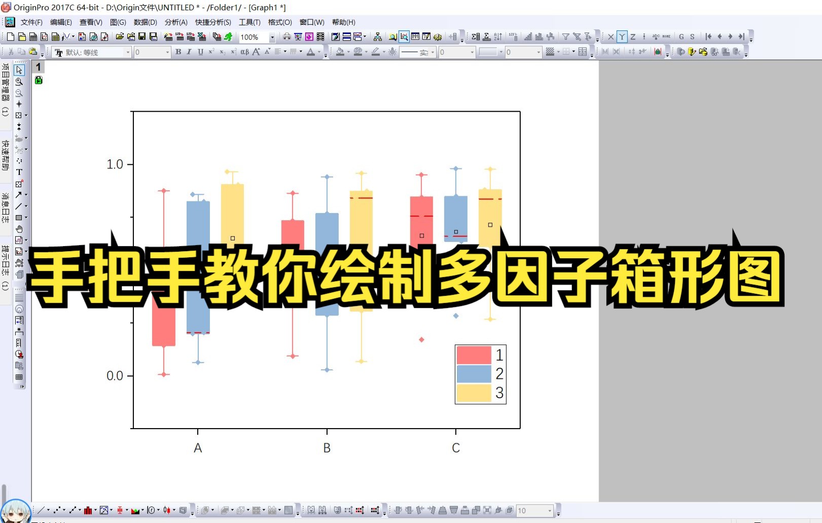 [图]【研究生】手把手教你使用 Origin 绘制多因子箱形图