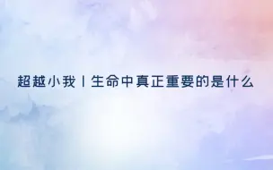 Descargar video: 超越小我｜生命中真正重要的是什么。埃克哈特·托利（Eckhart Tolle）