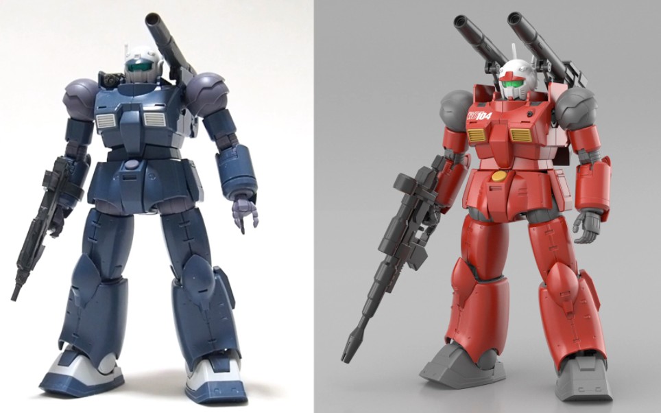 [联邦军最初的量产ms(gto)]万代 hggto 钢加农 最初期型(铁骑兵中队机