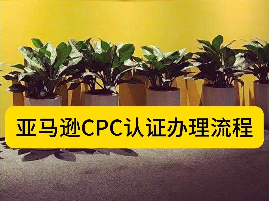 亚马逊CPC认证办理流程哔哩哔哩bilibili