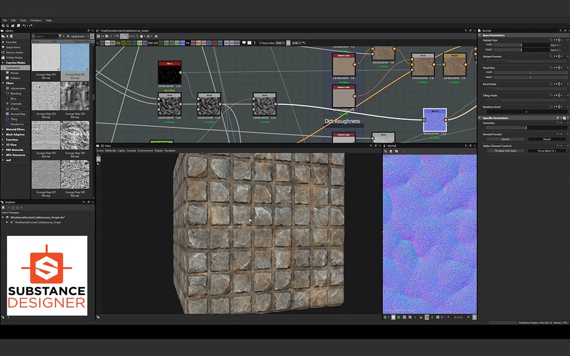 Substance Designer2019制作鹅卵石地面材质哔哩哔哩bilibili