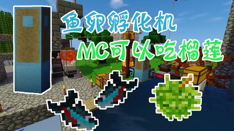 Minecraft 变态钻石大陆 34 吃榴莲 养蚕 鱼卵孵化机耶 我的世界 哔哩哔哩 Bilibili