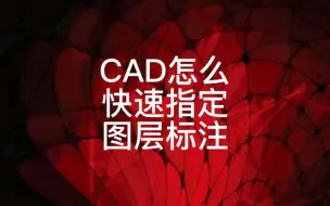 CAD怎么快速在指定的图层里标注尺寸?