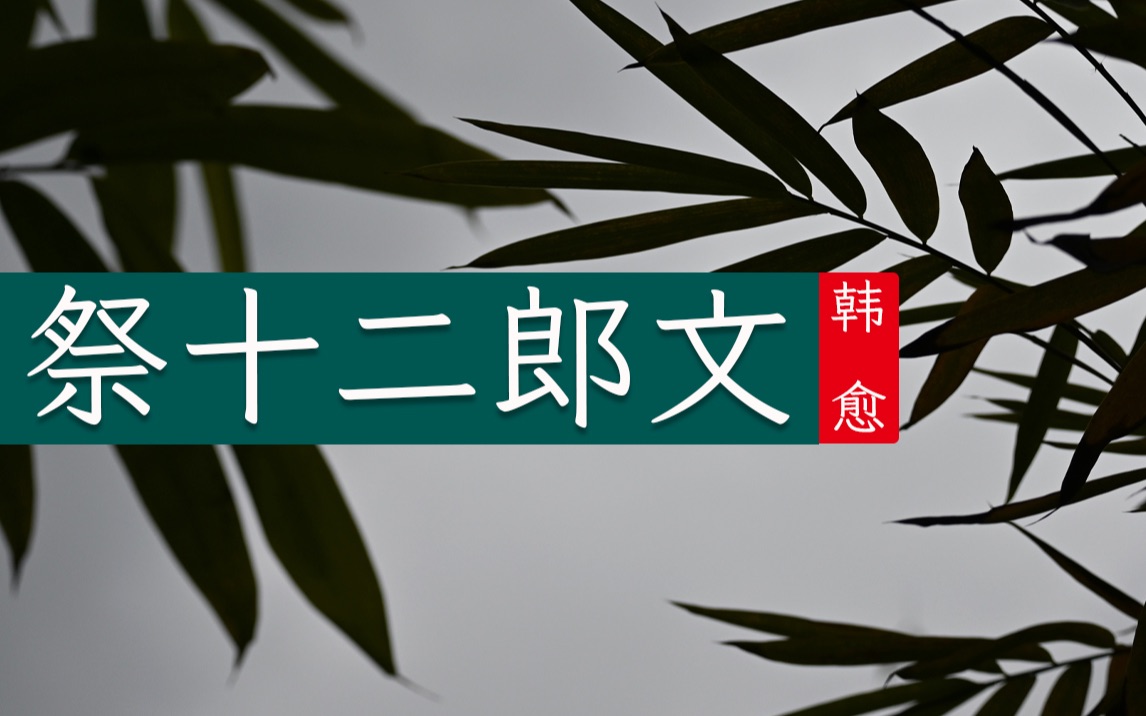 [图]韩愈《祭十二郎文》字字洒泪于无声律处见深情