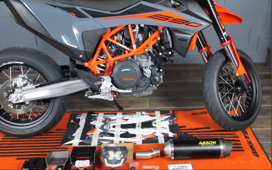 KTM SMC 690 r全车定制改装,更换箭牌排气|supermoto哔哩哔哩bilibili