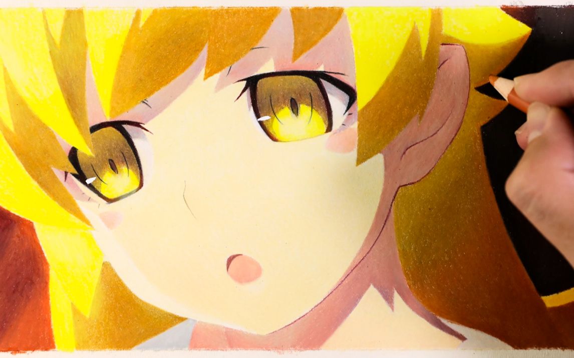 彩铅手绘忍野忍