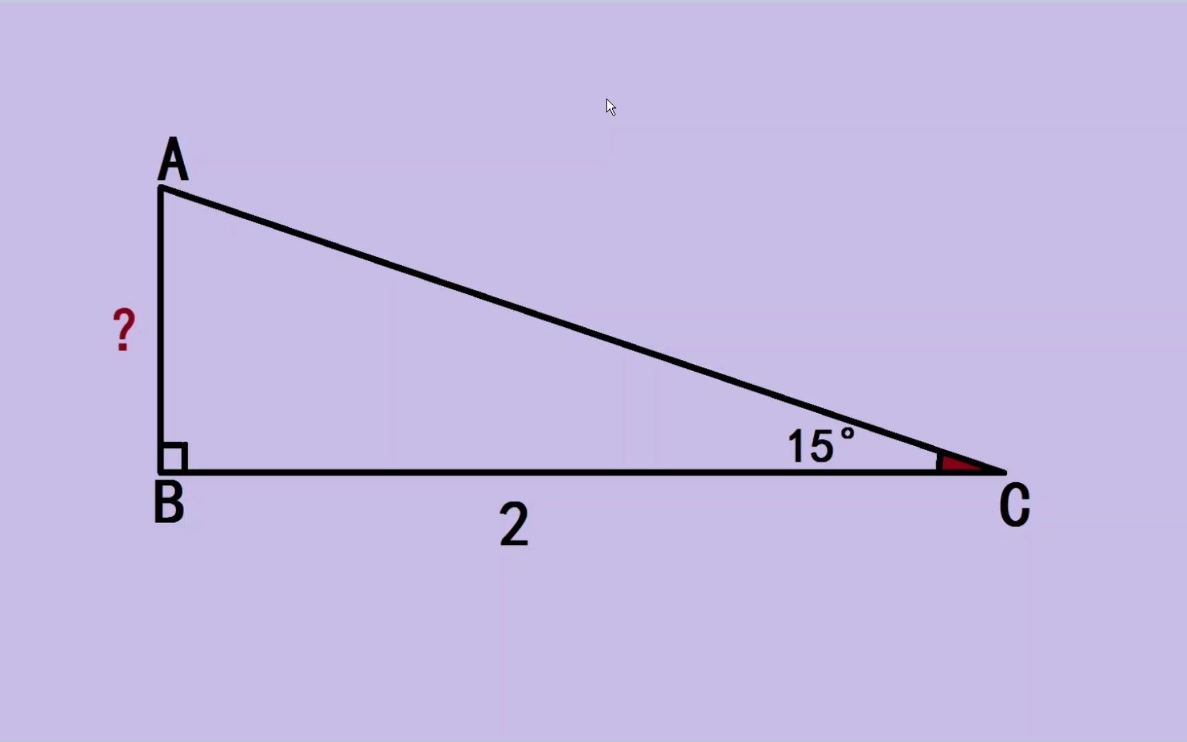 中考几何:直角三角形一个角为15度,求直角边哔哩哔哩bilibili