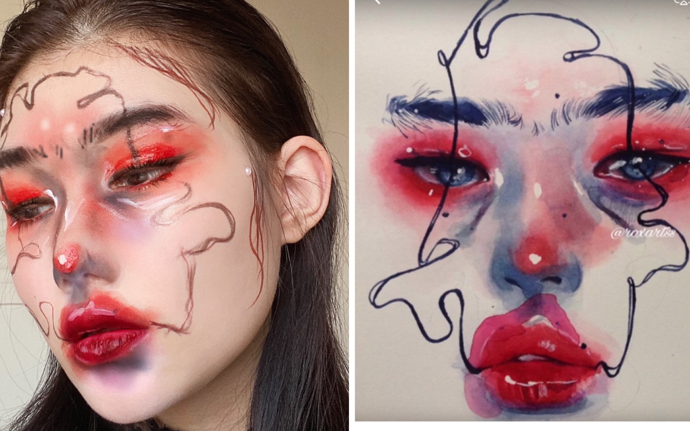 第一个仿妆! 原画太好看了! 画完发现漏花了好多