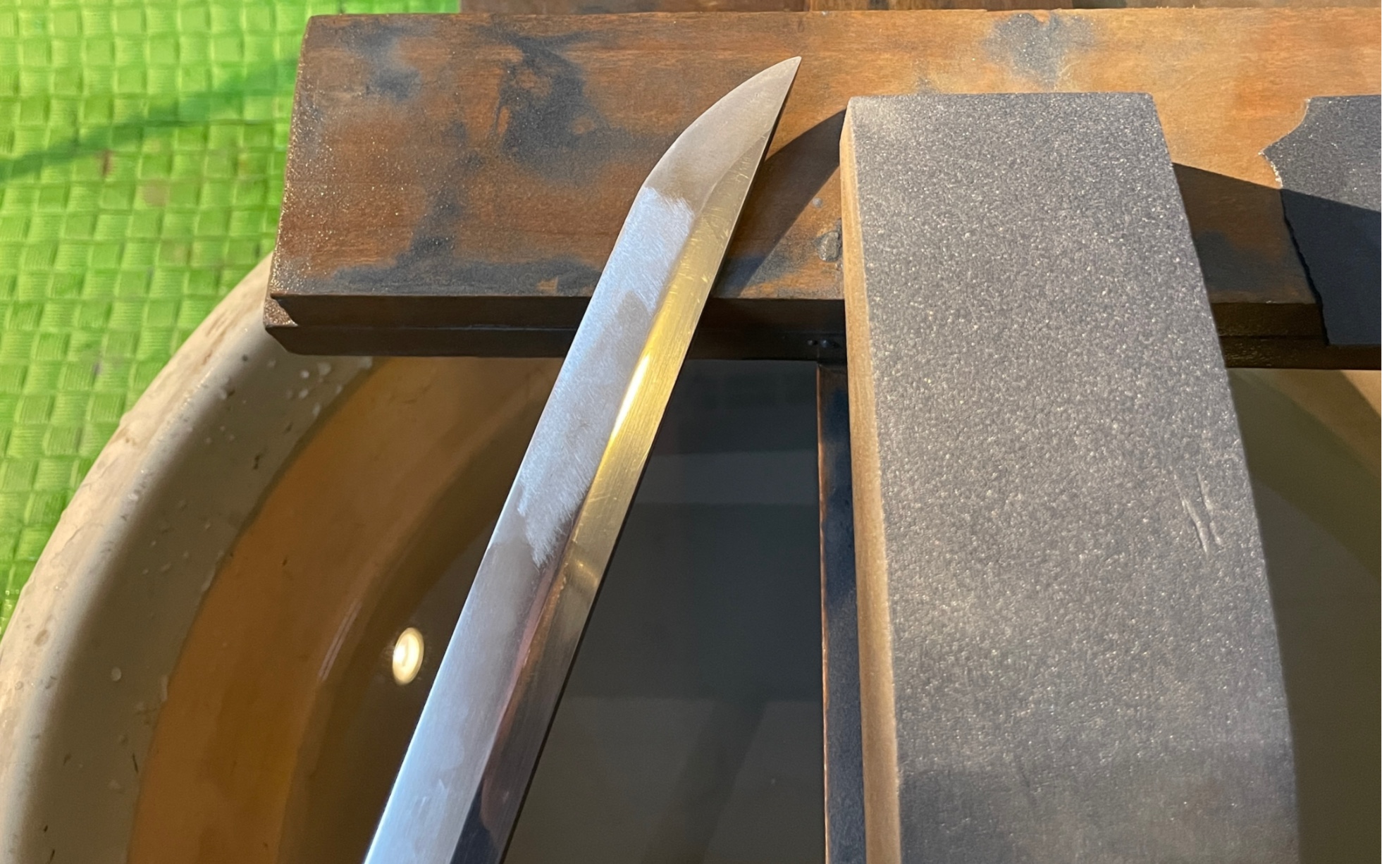 日本刀研磨 美浓传 长刀 金刚砥 其之一 上