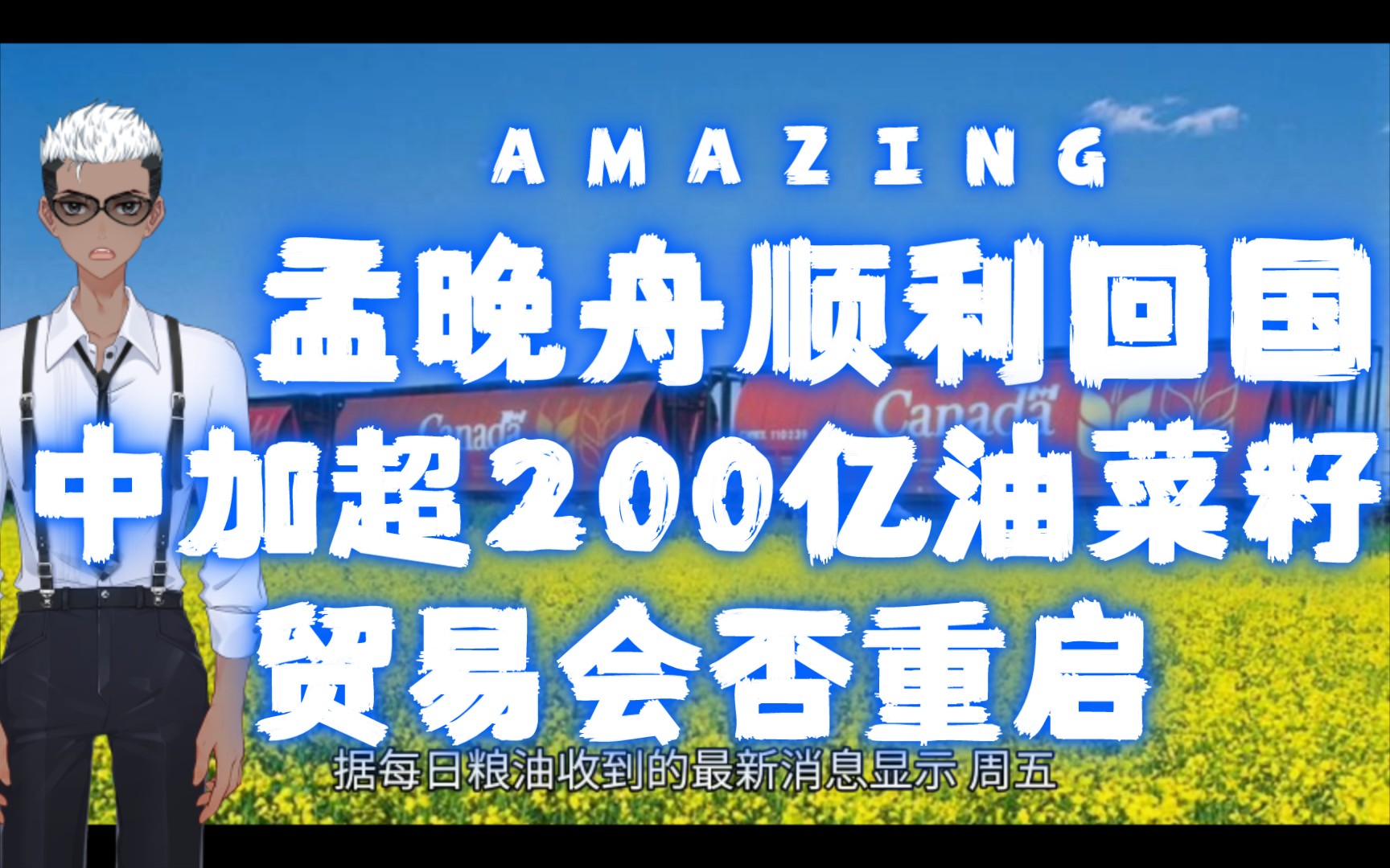 8月份我国从加拿大进口小麦菜籽类粮油产品总计62.6万吨哔哩哔哩bilibili