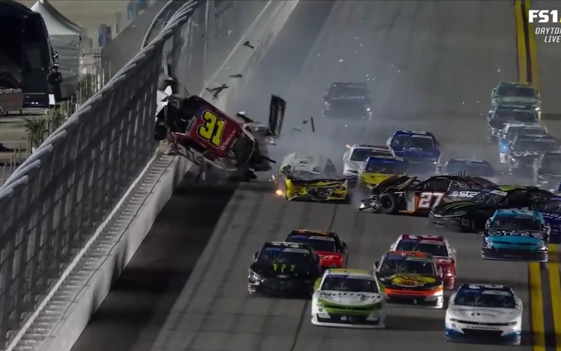 NASCAR Xfinity Series 2022 第一站 戴通纳 Big One Snider Massive Crash & Finish哔哩哔哩bilibili