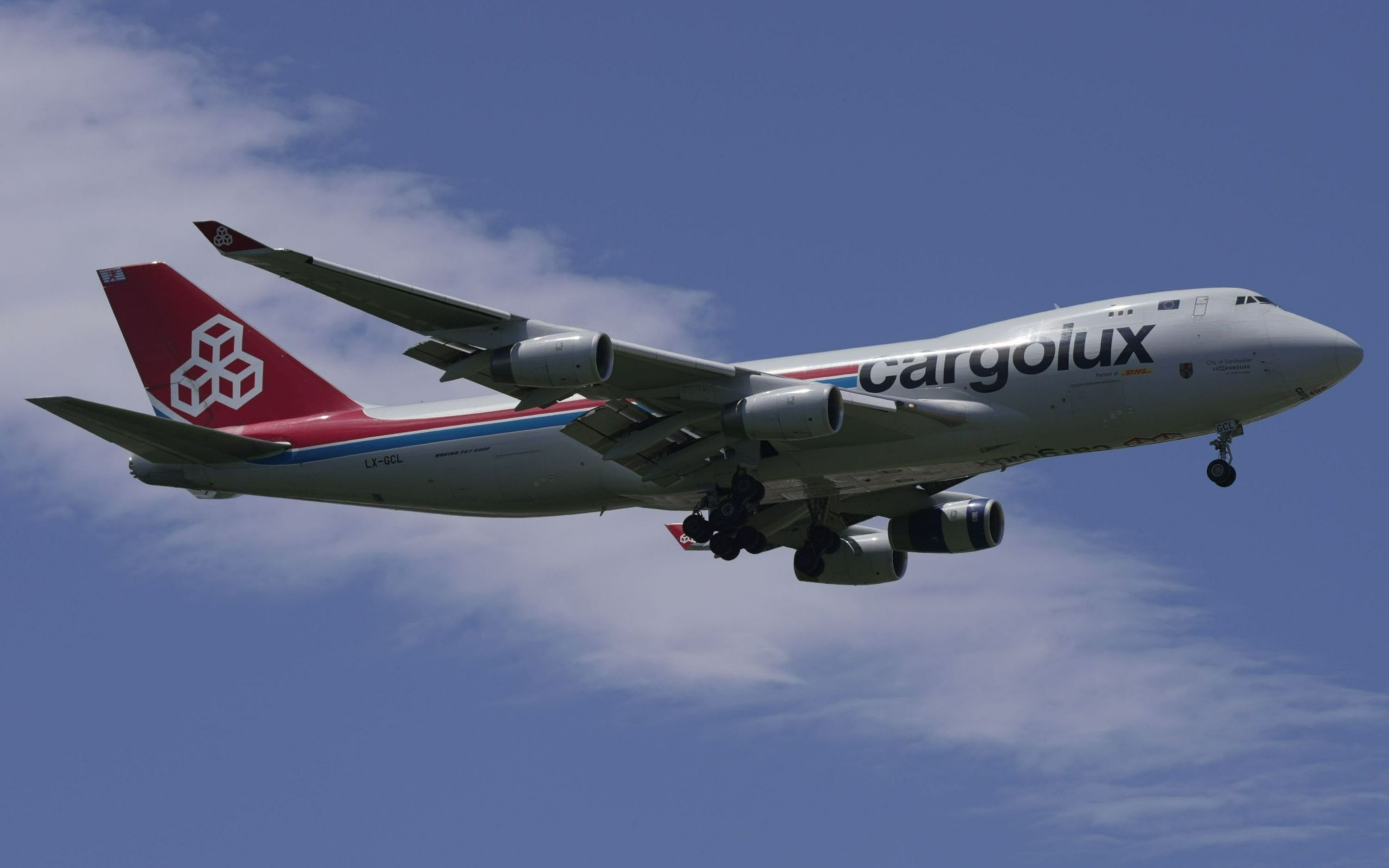 [4k] 卢森堡货运航空 波音747-467f(scd) lx-gcl pek跑道01 可以落地!