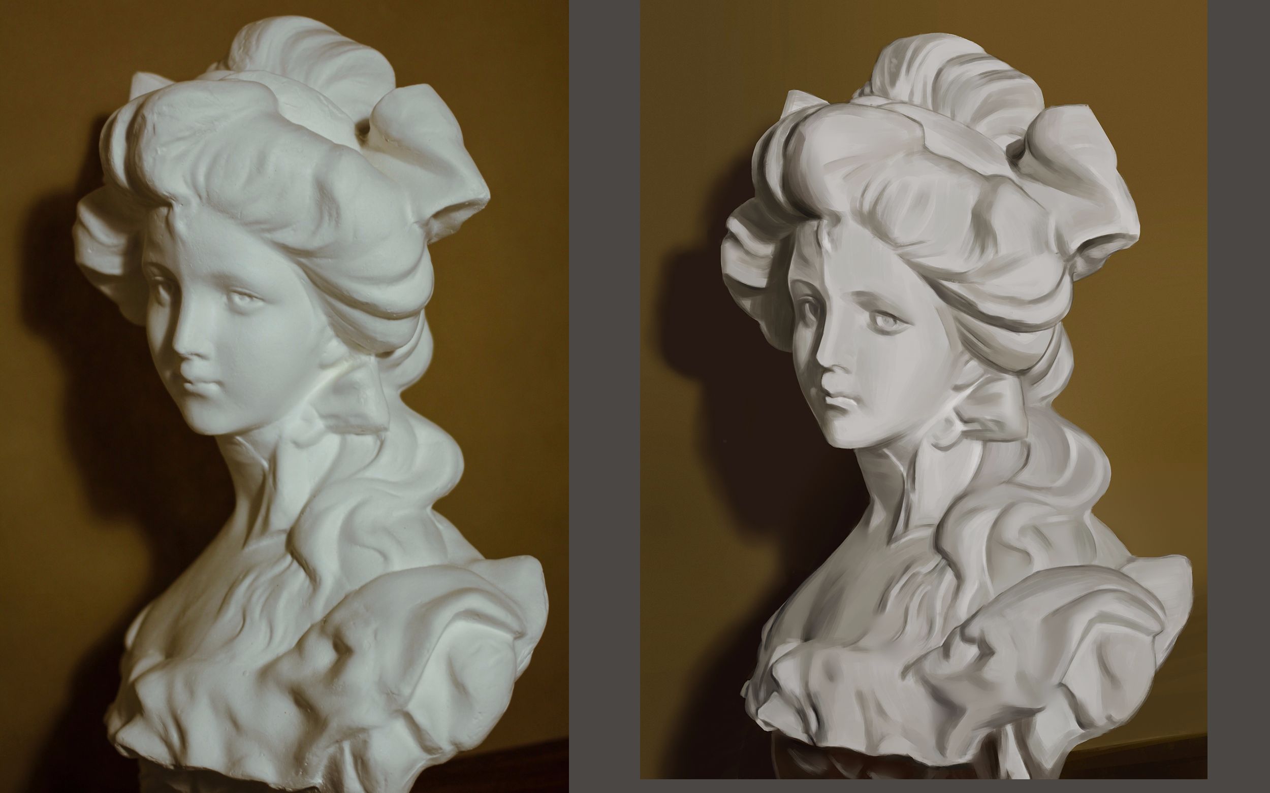 【板绘作业】临摹石膏像,画了好久~14张之第1张~_哔哩哔哩 (゜-゜)つ