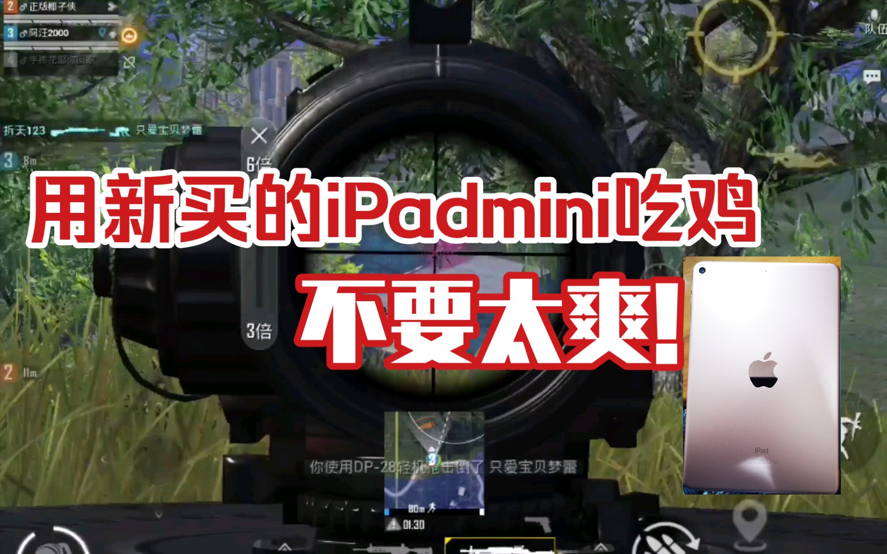 和平精英用新买的ipadmini吃鸡不要太爽