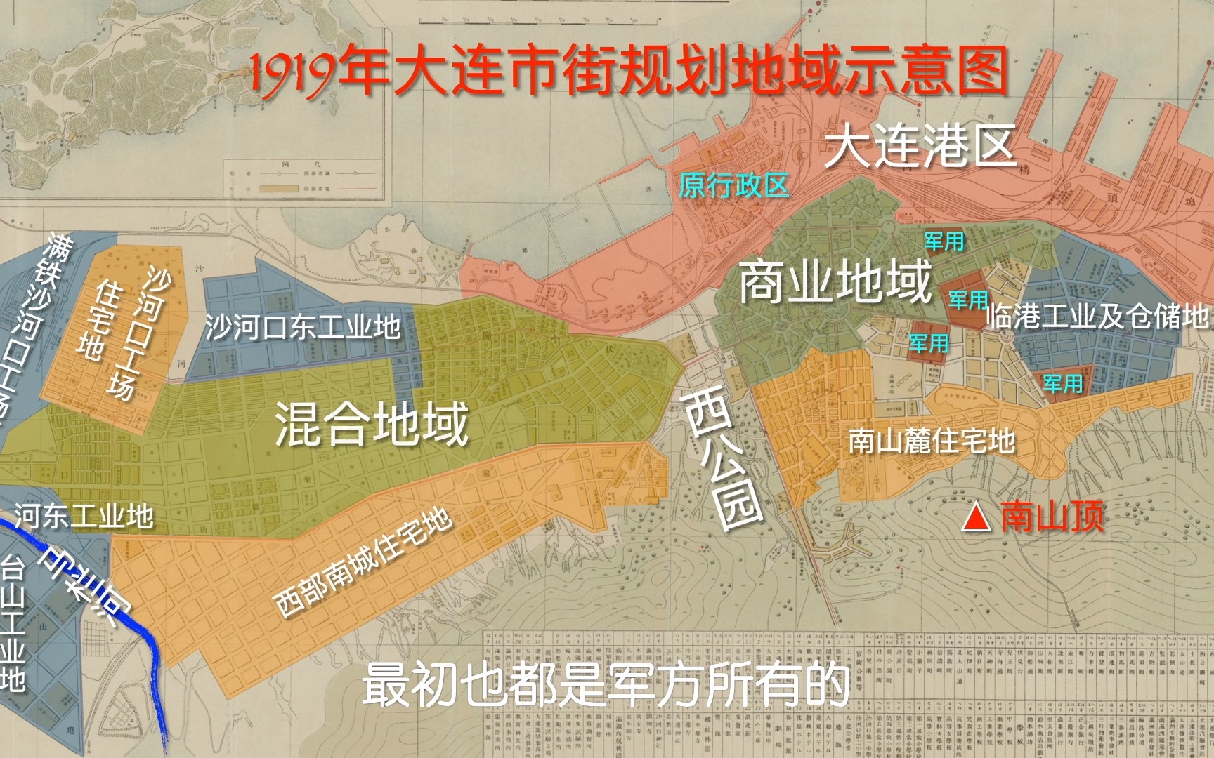 大连城市成长记第12集 | 1919年规划的四大分区哔哩哔哩bilibili