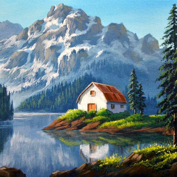 延时拍摄】山水画湖中的白色谷仓压克力浇注_哔哩哔哩_bilibili