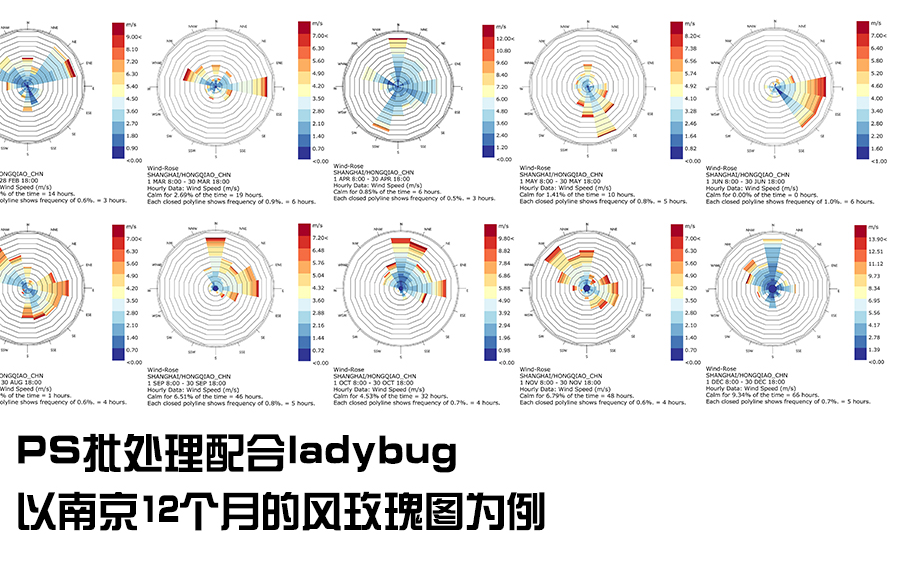 【PS小技巧】ps批处理配合ladybug 以风玫瑰图为例哔哩哔哩bilibili