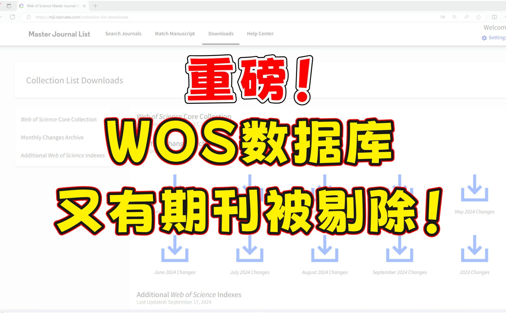 重磅!WOS数据库又有期刊被剔除!哔哩哔哩bilibili