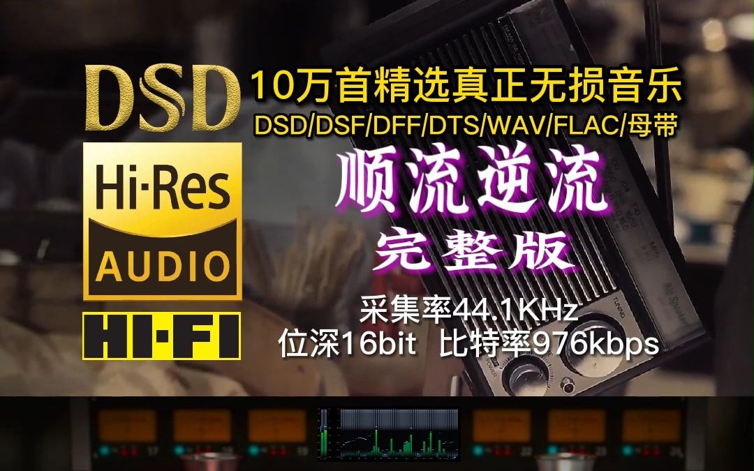 [图]10万首精选真正无损HIFI音乐：顺流逆流…采集率44.1KHz，位深16bit，比特率976kbps