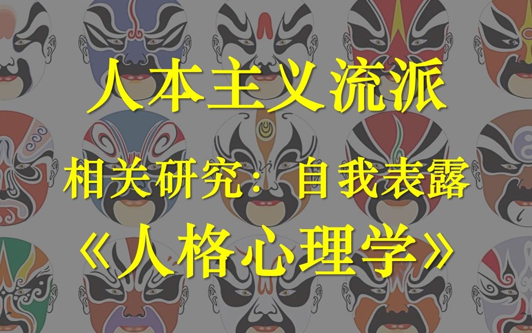 人格心理学:人本主义流派相关研究:自我表露哔哩哔哩bilibili