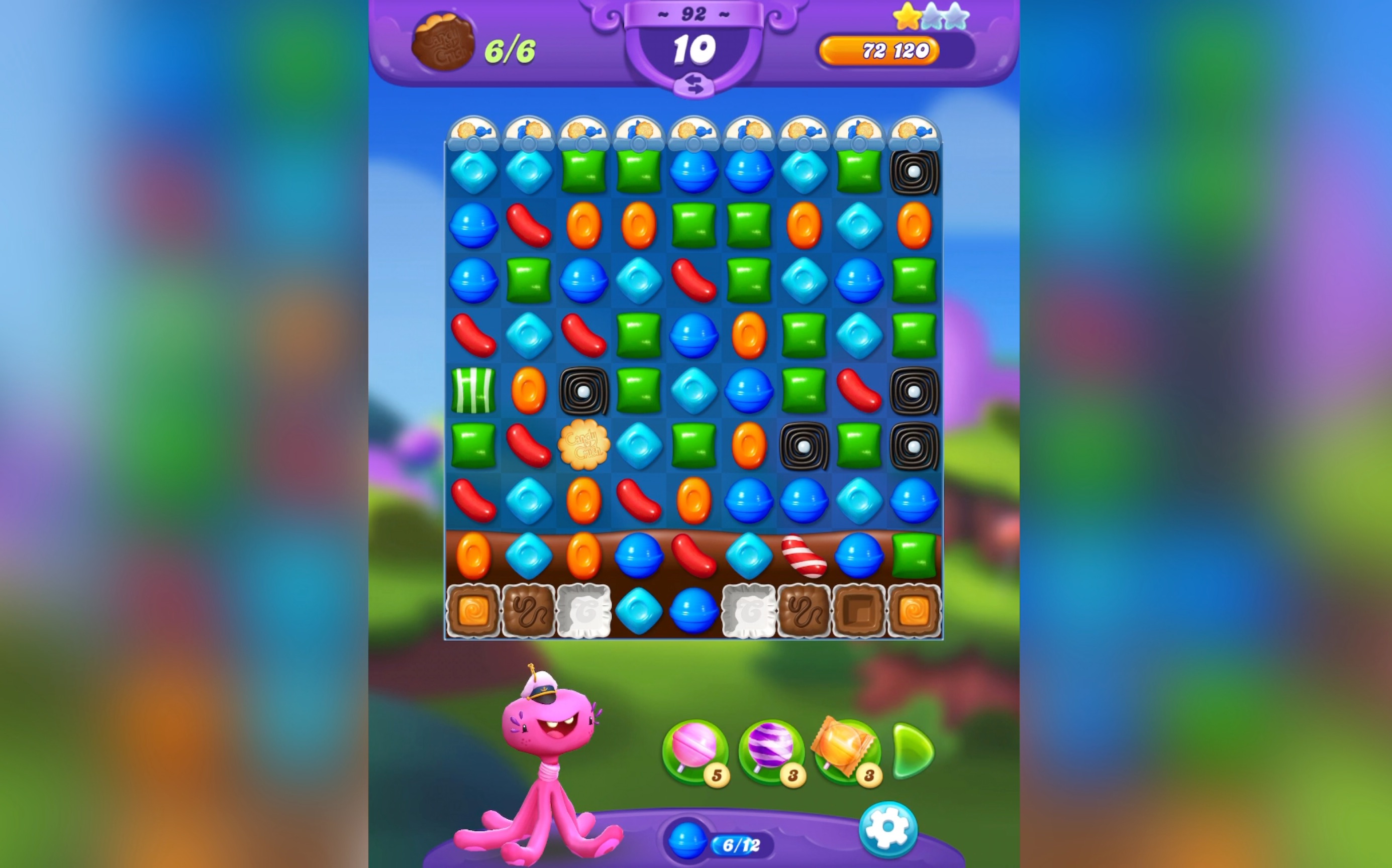 【糖果缤纷乐(国服)】第92关(使用奥利维亚 无道具 剩10步)_哔哩哔哩