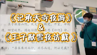 《记承天寺夜游》&《王子猷雪夜访戴》——海外中文课堂实录