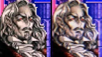 对眯眯眼的执着？世嘉土星版《恶魔城X：月下夜想曲》优化版，简单的CRT滤镜效果演示