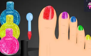 Descargar video: 用指甲画学习颜色，Learn colors with Nail Painting