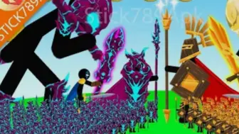 Descargar video: GIANT BOSS XIPHOS VAMPIRE VS GOLDENTREE BOSS, GOLDEN FINAL BOSS | Stick War Lega