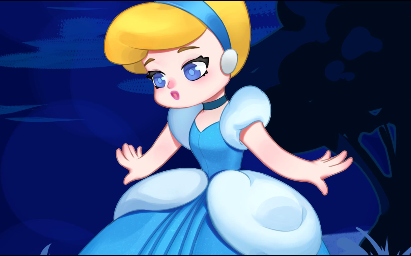 【板绘过程/q版】辛德瑞拉的礼服