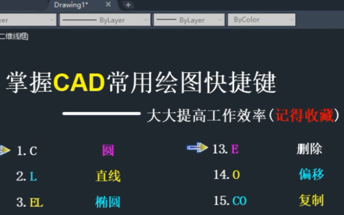 CAD画图最常用的快捷指令哔哩哔哩bilibili