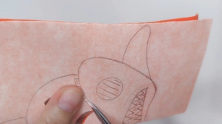 超简单的鲨鱼宝宝剪纸教程,快来试一试吧