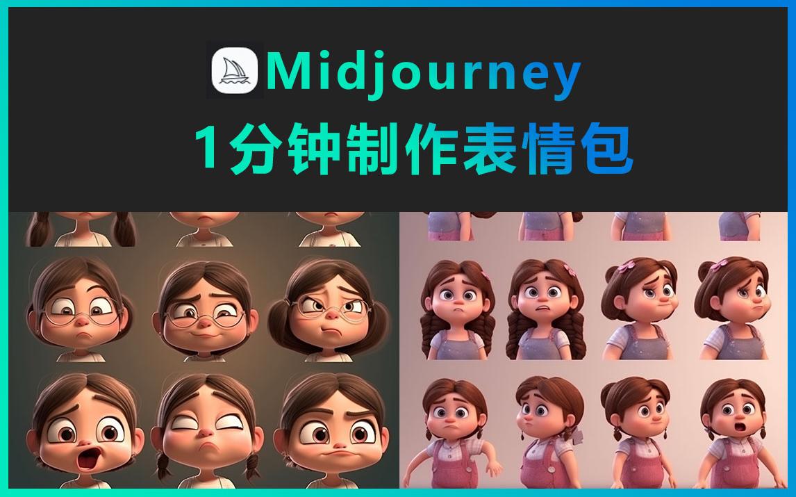 Midjourney1分钟制作表情包哔哩哔哩bilibili