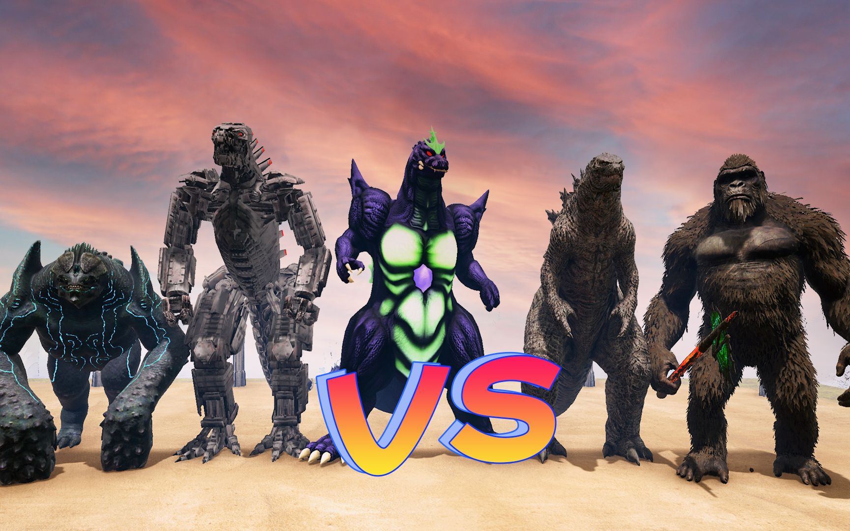 方舟斗兽场:巨兽之战一,五大巨兽谁最强?战斗太精彩了!