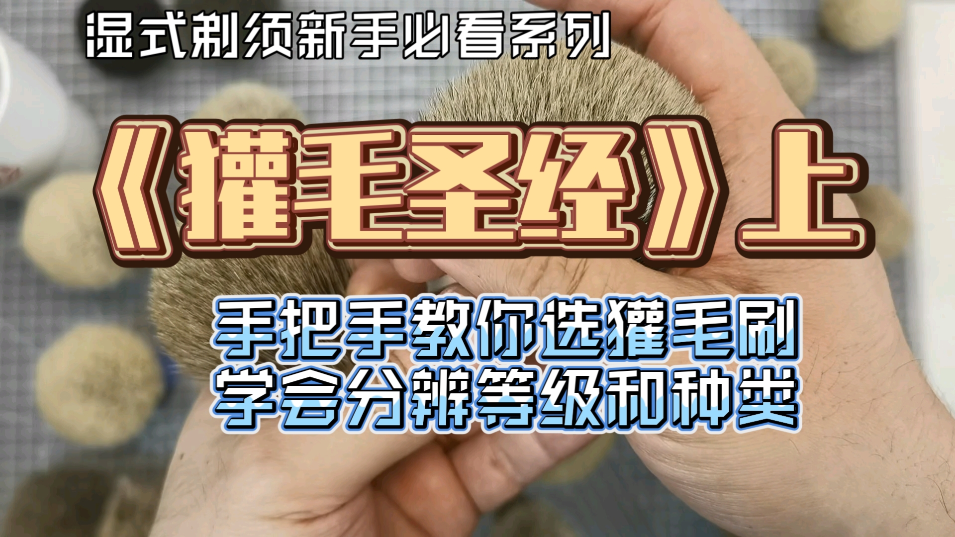 [湿式剃须]《獾毛圣经》上部——从零教你选獾毛刷，分别獾毛品种，区分等级以及各种概念~什么是二选什么是特路什么是满洲里哪个是高山银尖，一个视频 ...