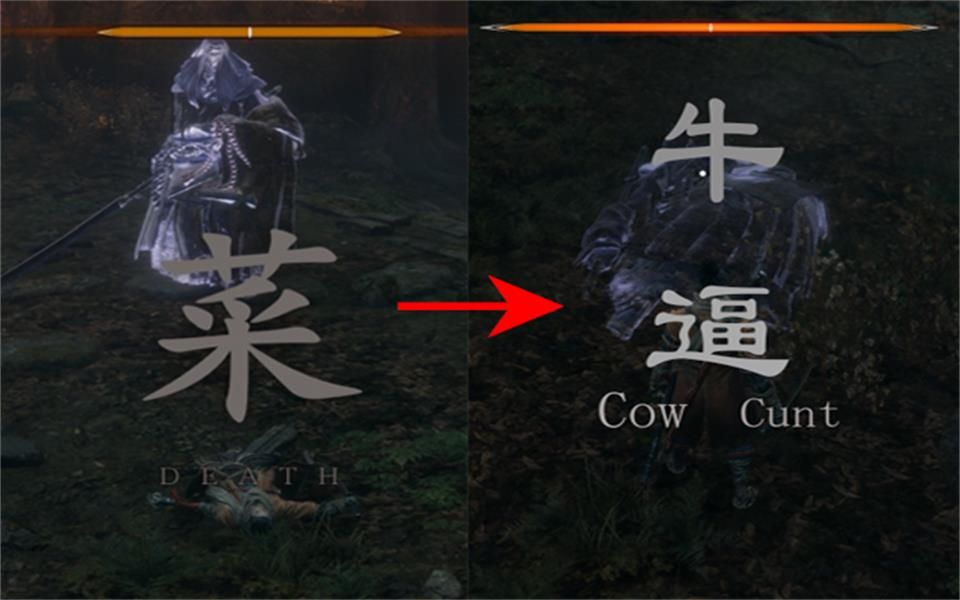 把死字改成菜后,打boss就会无伤【只狼】